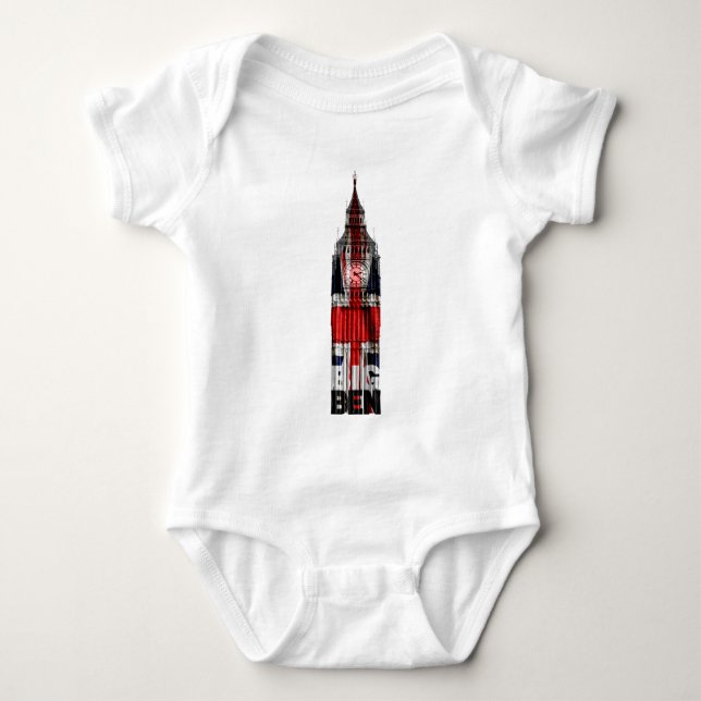 Londons Big Ben Baby Strampler (Vorderseite)