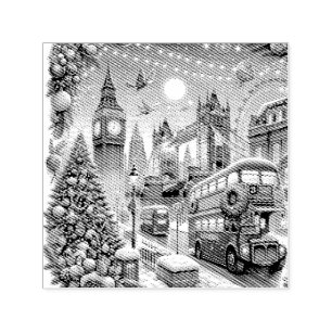 Londons festlicher Glanz - Lebendige Weihnachtskar Permastempel
