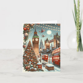 Londons festlicher Splendor - ein lebendiger Weihn Karte