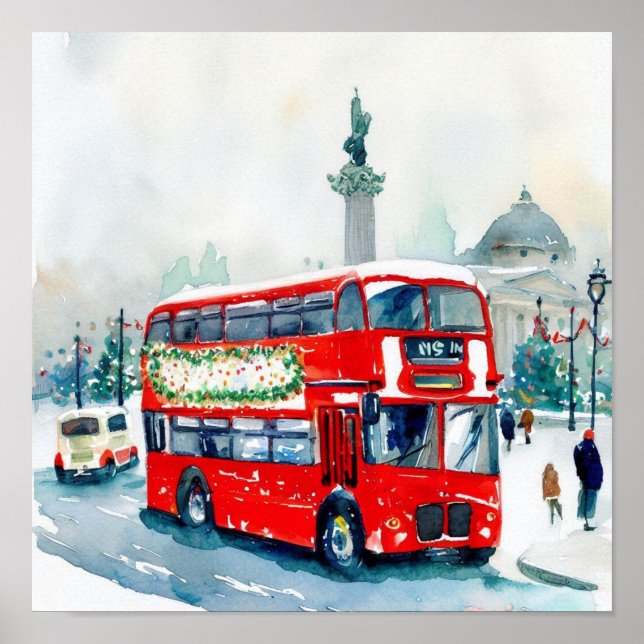 Londons Ikonische Doppeldecker-Busse, a) Poster (Vorne)
