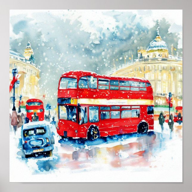 Londons Ikonische Doppeldecker-Busse, L Poster (Vorne)