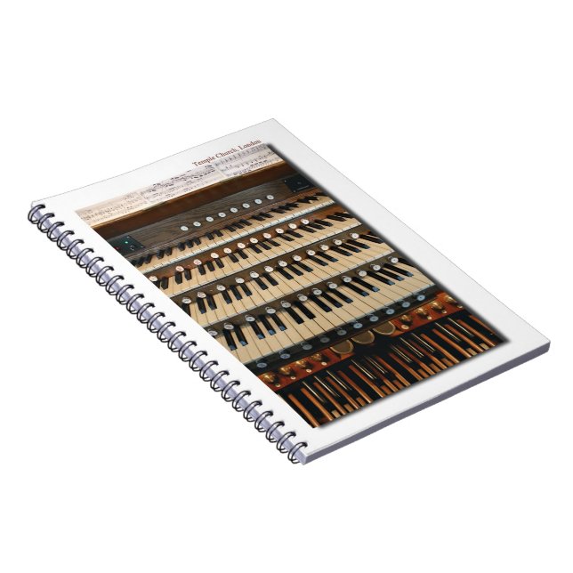 Londons Tempelkirchen-Organnotizbuch Notizblock (Rechte Seite)