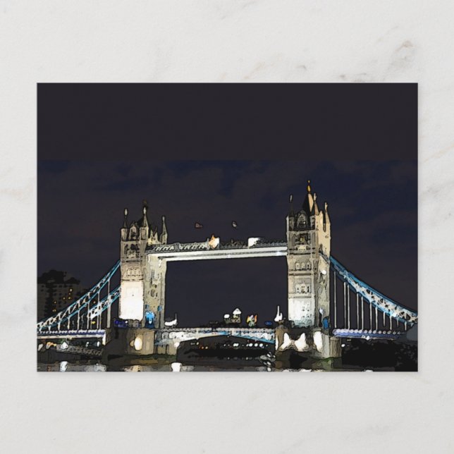 Londons Tower Bridge Postkarte (Vorderseite)