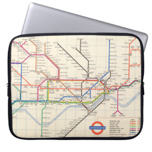 Londons Untergrund Map Laptopschutzhülle