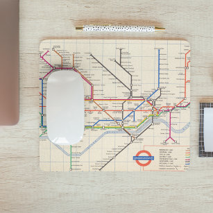 Londons Untergrund Map Mousepad