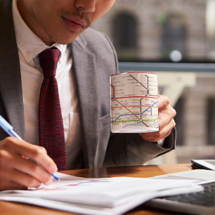 Londons Untergrund Map Tasse