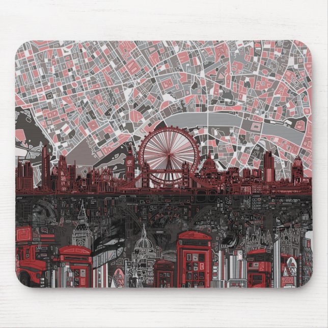 Londonskyline abstrakt mousepad (Vorne)