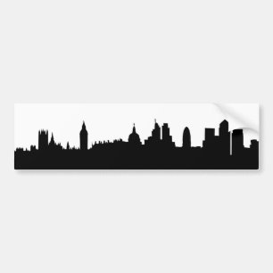 Londonskyline-Silhouette Cityscape Autoaufkleber