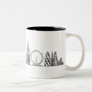 Londonskyline-Tasse Zweifarbige Tasse