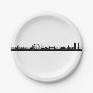 Londonskyline-Themed Party-Papier-Teller Pappteller