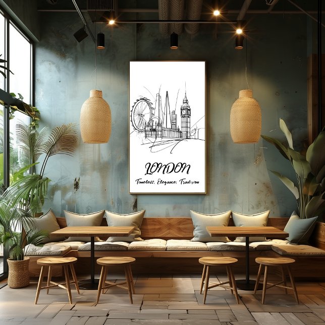 Londres: Elegancia Atemporal - Arte Lineal Poster (Von Creator hochgeladen)