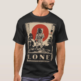 Lone Astronaut Space Explorer Solides Design T-Shirt
