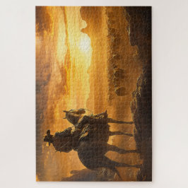 Lone Cowboy bei Sunset Puzzle