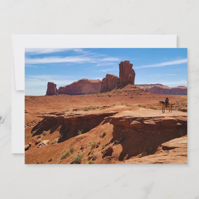 Lone Cowboy Feiertagskarte (Vorderseite)