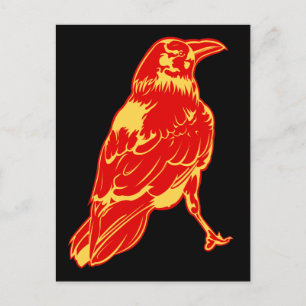 Lone Crow Illustration Postkarte