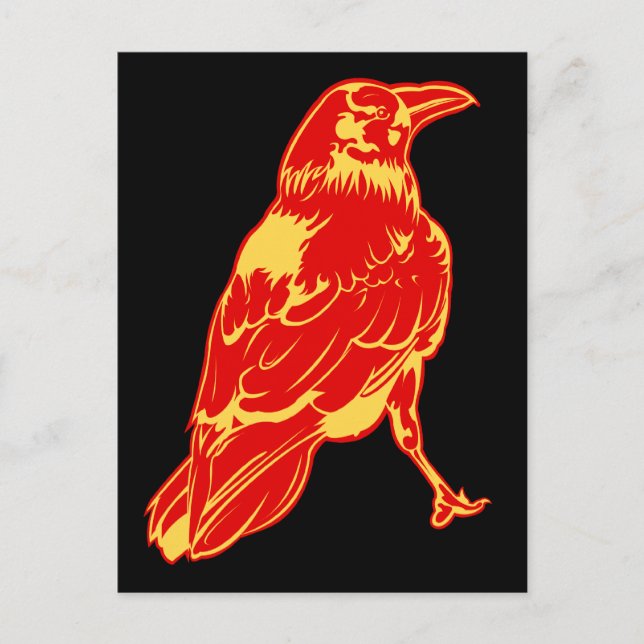 Lone Crow Illustration Postkarte (Vorderseite)
