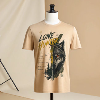 Lone Hunter Wolf Grafik T-Shirt | Wildnis