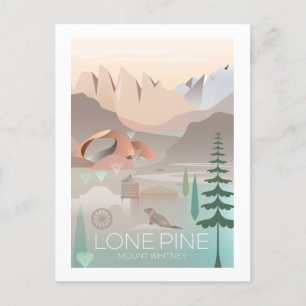 Lone Pine Mount Whitney Postcard Postkarte