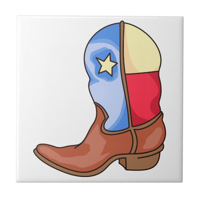Lone Star Boot Fliese (Vorderseite)