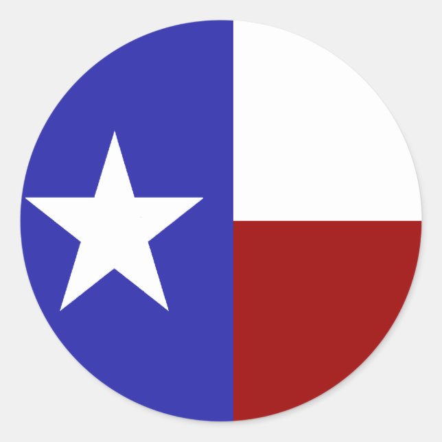 Lone Star Flag Runder Aufkleber (Vorderseite)