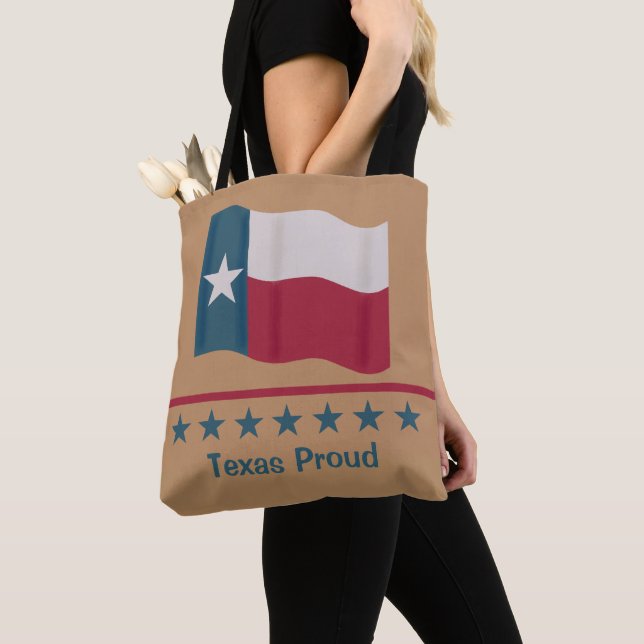 Lone Star Flag Texas Proud Worte Red White Blue (Von Nahem)