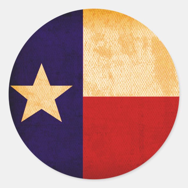 Lone Star-Flagge Runder Aufkleber (Vorderseite)