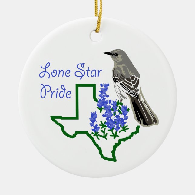 Lone Star Pride Keramik Ornament (Vorne)