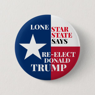 Lone Star Staat für Trump 2020 Button