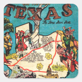 Lone Star Staat Quadratischer Aufkleber