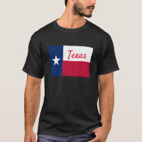 Lone Star Staat Texas Flaggenschwarz T - Shirt