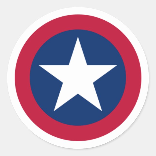 Lone Star von Texas Red, White and Blue Runder Aufkleber (Vorderseite)