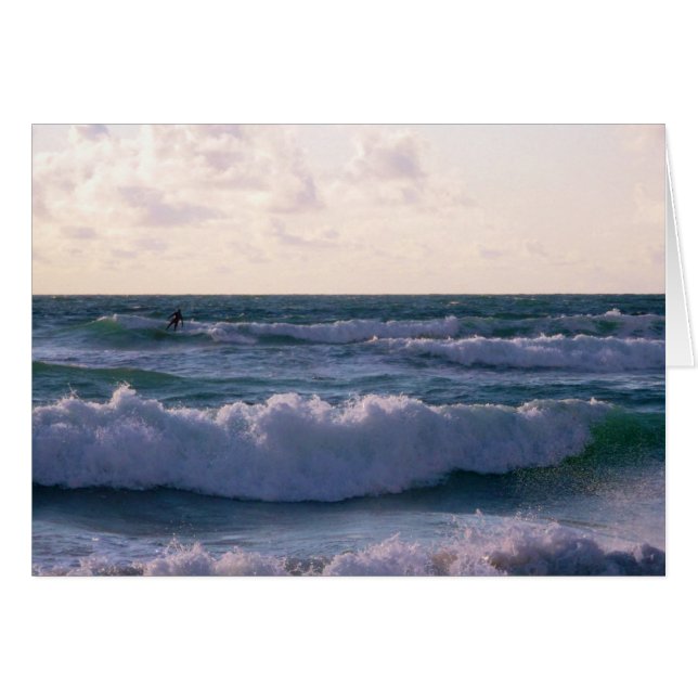 Lone Surfer im Fistral Beach Newquay Cornwall Vere (Vorderseite (Horizontal))