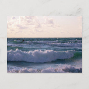 Lone Surfer im Fistral Beach Newquay Cornwall Vere Postkarte