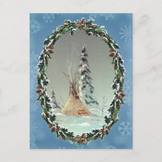 LONE TIPI & WREATY von SHARON SHARPE Postkarte