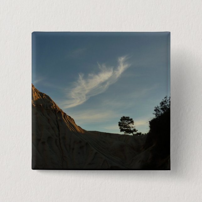 Lone Torrey Pine California Sunset Landschaft Button (Vorderseite)