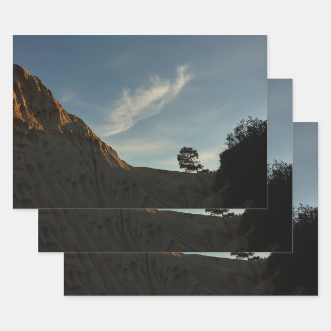 Lone Torrey Pine California Sunset Landschaft Geschenkpapier Set (Set)