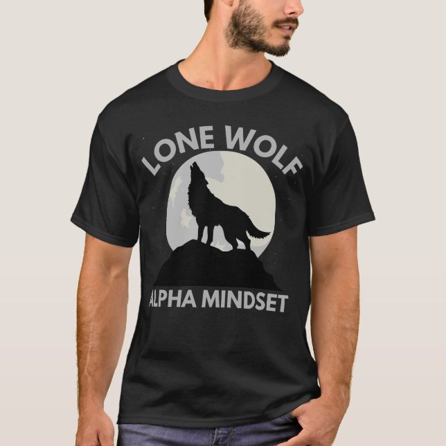 Lone Wolf Alpha-Mentalität T-Shirt (Vorderseite)