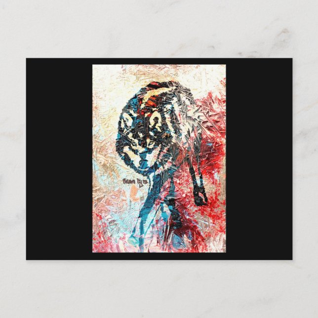 Lone Wolf - Ein Original von Brown Eyes Postkarte (Vorderseite)