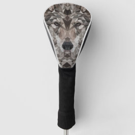 Lone Wolf Geometric Portrait Golf Headcover