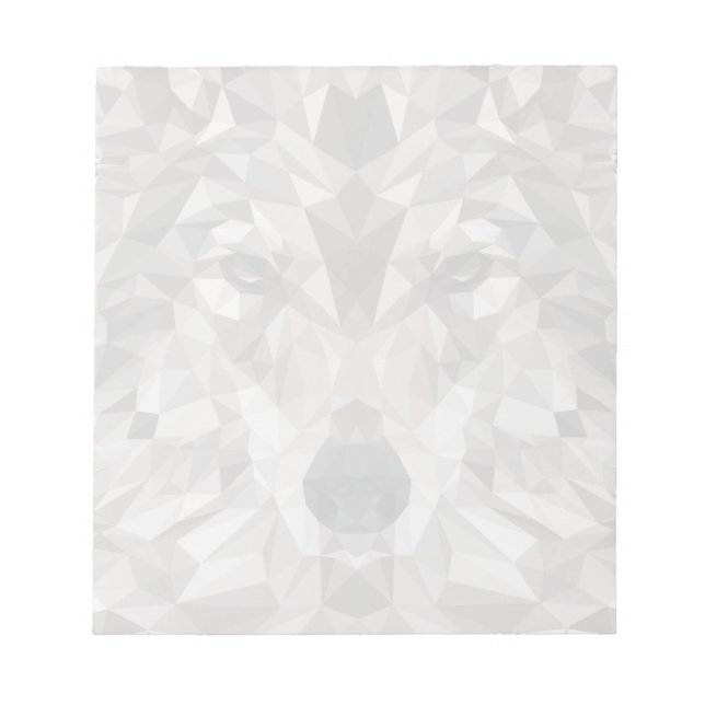 Lone Wolf Geometric Portrait Notizblock (Vorderseite)