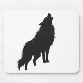 🐺 Lone Wolf Howling Design Maus Pads Mousepad