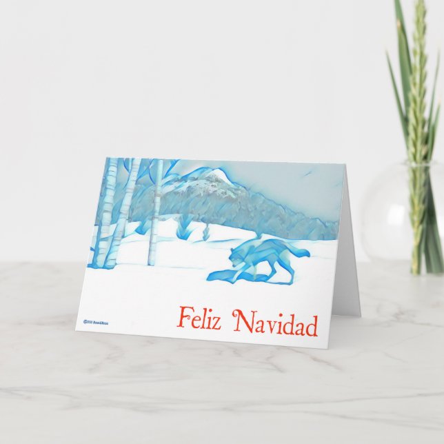 Lone Wolf im Westen - Weihnachten Karte (Vorderseite)