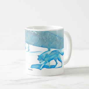 Lone Wolf im WInter Kaffeetasse
