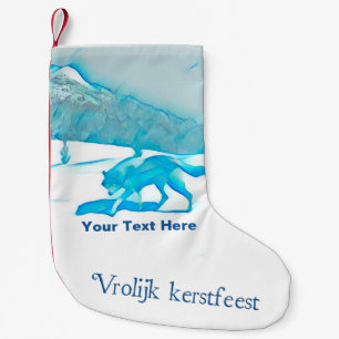 Lone Wolf in WInter - Vrolijk kerstest Kleiner Weihnachtsstrumpf