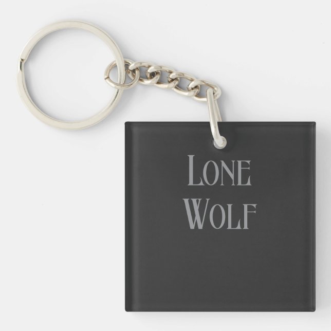 Lone Wolf Male Sigma Modern Minimalist Schlüsselanhänger (Vorderseite)