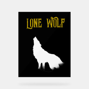 Lone Wolf Male Sigma Modern Minimalistisch Acrylschild