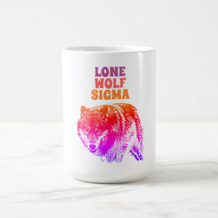 Lone Wolf Male Sigma Modern Minimalistisch Kaffeetasse
