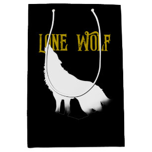 Lone Wolf Male Sigma Modern Minimalistisch Mittlere Geschenktüte