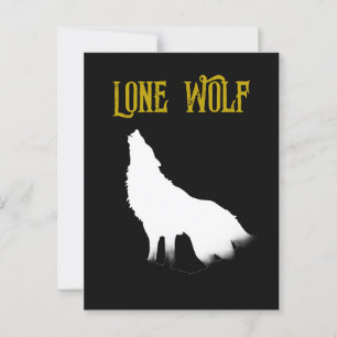 Lone Wolf Male Sigma Modern Minimalistisch Postkarte