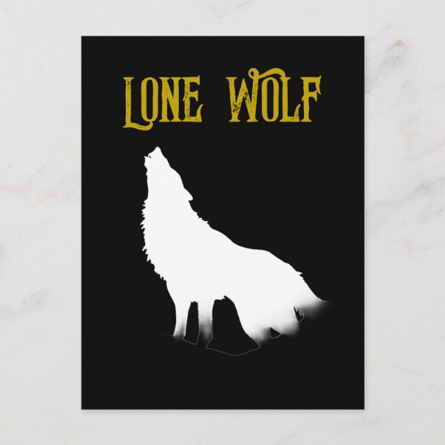 Lone Wolf Male Sigma Modern Minimalistisch Postkarte (Vorderseite)